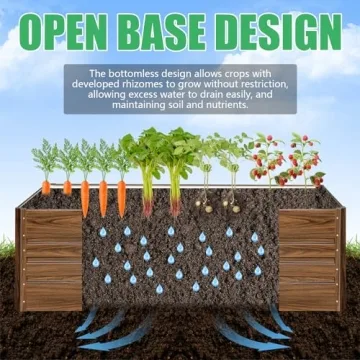 SnugNiture Galvanized Raised Garden Bed 6x3x2FT Steel Planter Box