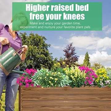 SnugNiture Galvanized Raised Garden Bed 6x3x2FT Steel Planter Box