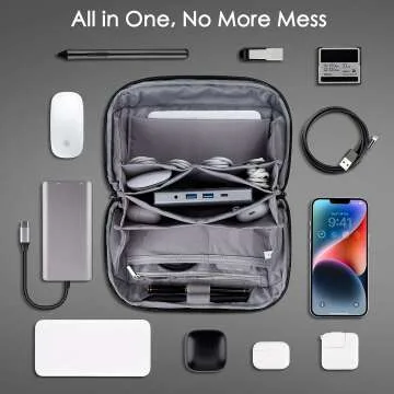 DDgro Tech Organizer Pouch for Electronics - Black
