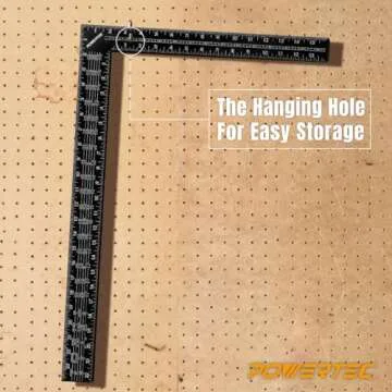 POWERTEC Framing Square - Accurate Steel Carpenter Tool