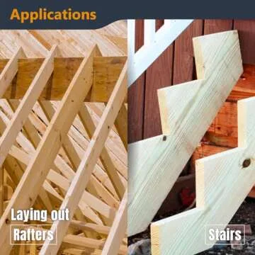 POWERTEC Framing Square - Accurate Steel Carpenter Tool