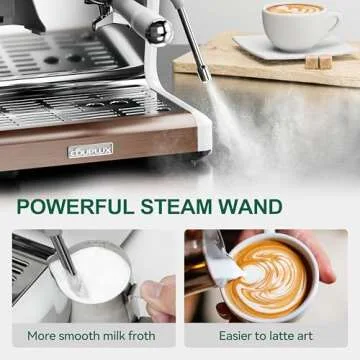 COUPLUX Espresso Machine with Grinder, Coffee and Espresso Maker Combo All in One Coffee Machine, Dual Boiler 20 Bar Cafe Espresso Machine with Steam Wand for Latte Cappuccino Machine, 58MM Portafilte