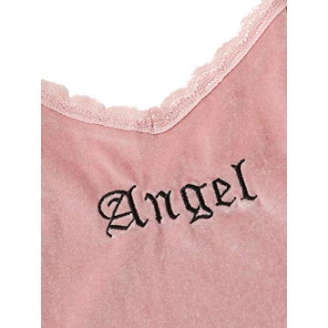 Chic Velvet Lace Trim Crop Cami Top for Women