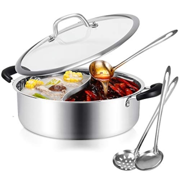 Versatile Divided Hot Pot 11 inch for Family Dinners and Gatherings