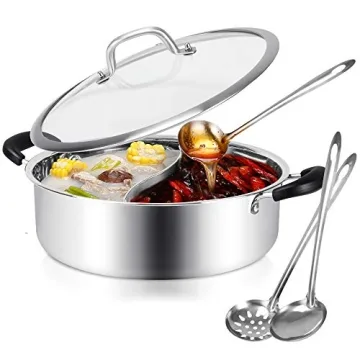 Versatile Divided Hot Pot 11 inch for Family Dinners and Gatherings
