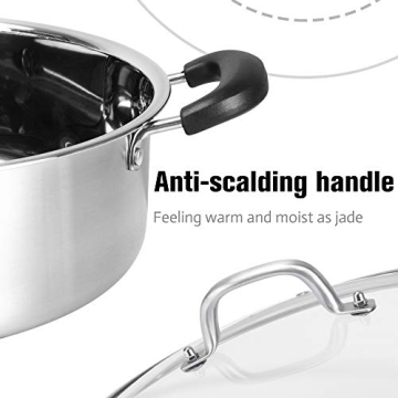 Stainless Steel Hot Pot with Divider Ideal for Induction