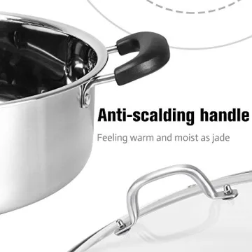 Stainless Steel Hot Pot with Divider Ideal for Induction