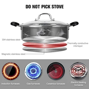 Stainless Steel Hot Pot with Divider Ideal for Induction