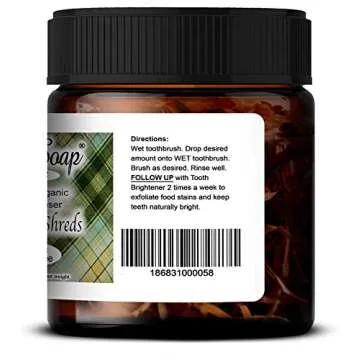 Tooth Soap – Spearmint Shreds – 4 oz – All Natural, Fluoride-Free Tooth & Gum Cleaner – Enhanced with Organic Coconut & Extra Virgin Olive Oil with Essential Oils (Spearmint Shreds)