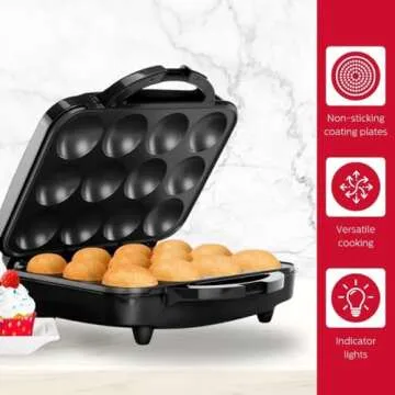 Holstein Housewares Nonstick Cupcake Maker - Bake 12 Fresh Treats