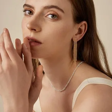 Follome Gold Dangle Drop Earrings for Elegant Style