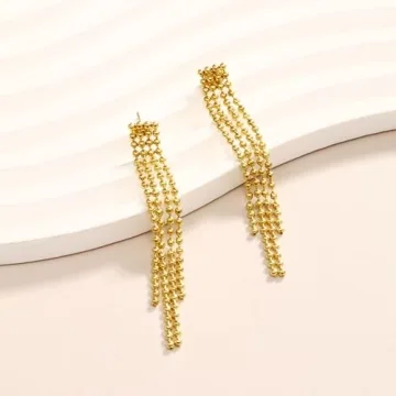 Follome Gold Dangle Drop Earrings for Elegant Style