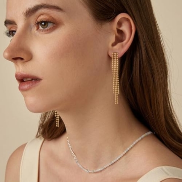 Follome Gold Dangle Drop Earrings for Elegant Style