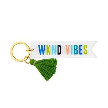 Santa Barbara Design Studio Acrylic Key Tag with Ring Colorful Tassel Keychain Accessory for Girls, ...