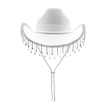 Stylish MUMUWU Cowgirl Hat with Adjustable Fit and Rhinestones