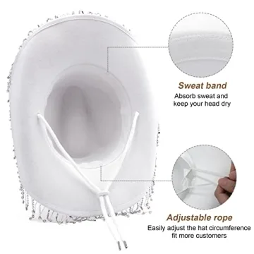 Stylish MUMUWU Cowgirl Hat with Adjustable Fit and Rhinestones