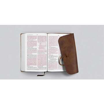ESV Thinline Bible, Red Letter (Natural Leather, Brown, Flap with Strap)