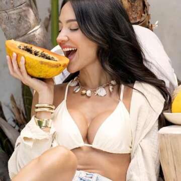 Ettika Necklace for Women. Private Island 18k Gold Plated Assorted Shell Necklace. Fashion Jewelry