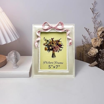 Elegant Pearly White Bow Picture Frame for All Occasions