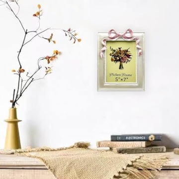 Elegant Pearly White Bow Picture Frame for All Occasions