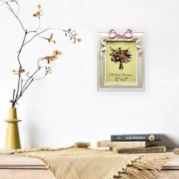 Elegant Pearly White Bow Picture Frame for All Occasions
