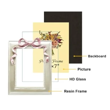 Elegant Pearly White Bow Picture Frame for All Occasions