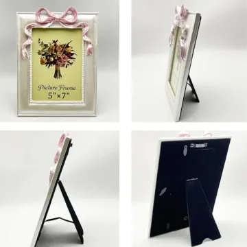 Elegant Pearly White Bow Picture Frame for All Occasions