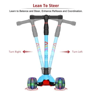Allek Kick Scooter B02 with Light-Up Wheels & Adjustable Heights