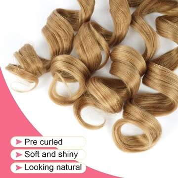 24 Inch French Curl Braiding Hair - 6 Packs of Beauty