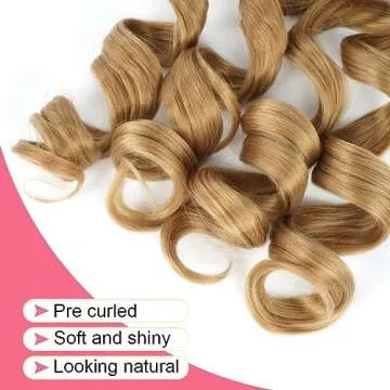24 Inch French Curl Braiding Hair - 6 Packs of Beauty