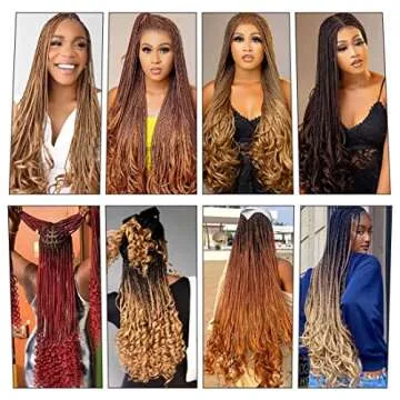 24 Inch French Curl Braiding Hair - 6 Packs of Beauty