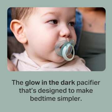 Tommee Tippee Nighttime Pacifiers, 6 Pack Glow in The Dark for 0-6 Months