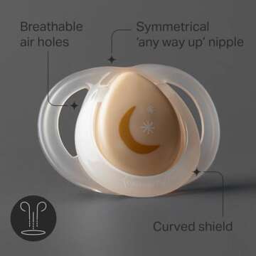 Tommee Tippee Nighttime Pacifiers for Babies - Glow in Dark