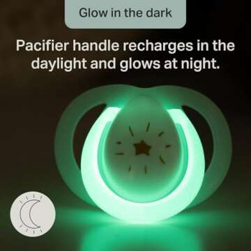Tommee Tippee Nighttime Pacifiers for Babies - Glow in Dark