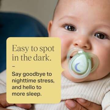 Tommee Tippee Nighttime Pacifiers for Babies - Glow in Dark