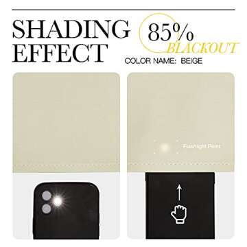 NICETOWN Beige Room Darkening Curtains 96" Long for Boho Farmhouse Home Decoration, Window Treatment Total Privacy Drape Panels for Bedroom Living Room Guest Room (55" Wide, Set of 2)