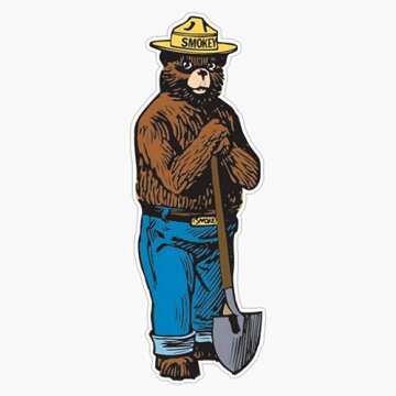 Smokey The Bear Sticker Bumper Sticker Vinyl Decal 5"