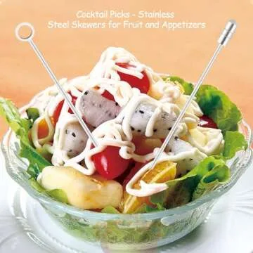 I-MART Stainless Steel Cocktail Picks Set for Entertaining