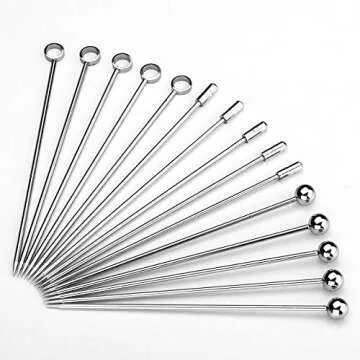 I-MART Stainless Steel Cocktail Picks Set for Entertaining
