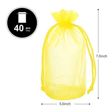 EUSOAR Organza Bags 4 x 6inch 40pcs Reusable Gifts Bags