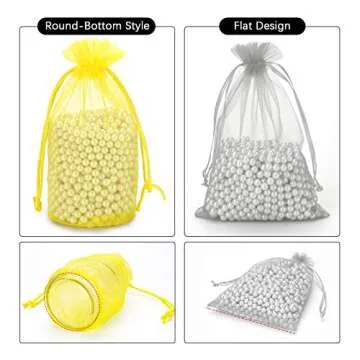 EUSOAR Organza Bags - Elegant 4x6 inch Gift Bags - 40pcs