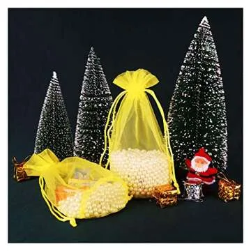 EUSOAR Organza Bags - Elegant 4x6 inch Gift Bags - 40pcs