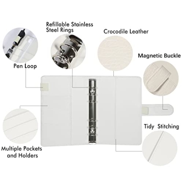 Stylish A5 Crocodile Binder with 90 Lined Sheets