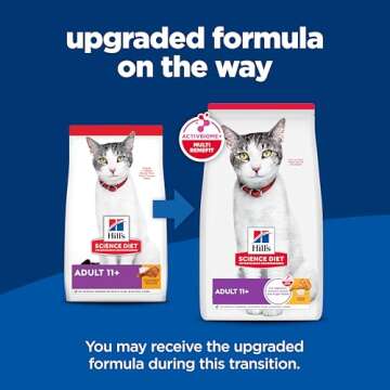 Hill's Science Diet Adult 11+, Senior Adult 11+ Premium Nutrition, Dry Cat Food, Chicken Recipe, 15....