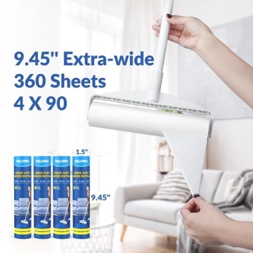 DELOMO Large Lint Roller for Efficient Hair & Dirt Remover