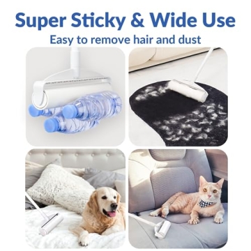 DELOMO Large Lint Roller for Efficient Hair & Dirt Remover