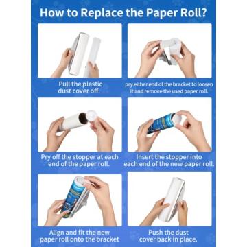 DELOMO Large Lint Roller for Efficient Hair & Dirt Remover