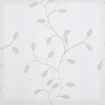 Deconovo Floral Embroidered Semi Sheer Curtains Leaves Patterned Faux Linen Rod Pocket Curtains for Bedroom 52x63 Inch Beige