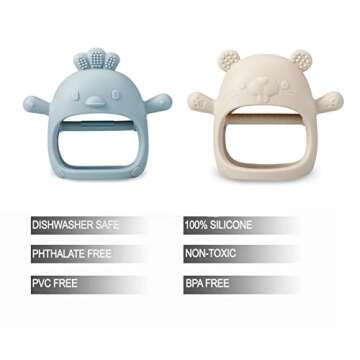 PandaEar Silicone Baby Teething Toys for Soothing Relief