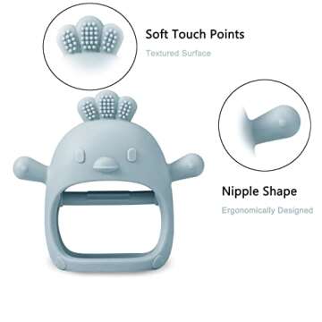 PandaEar Silicone Baby Teething Toys for Soothing Relief